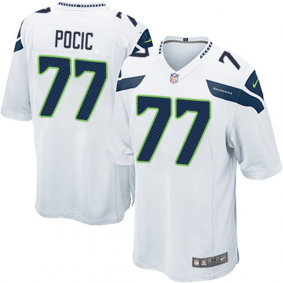 Men's Nike Seattle Seahawks 77 Ethan Pocic Game White NFL Jersey