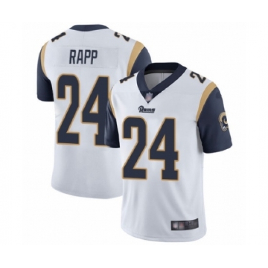 Men's Los Angeles Rams 24 Taylor Rapp White Vapor Untouchable Limited Player Football Jersey