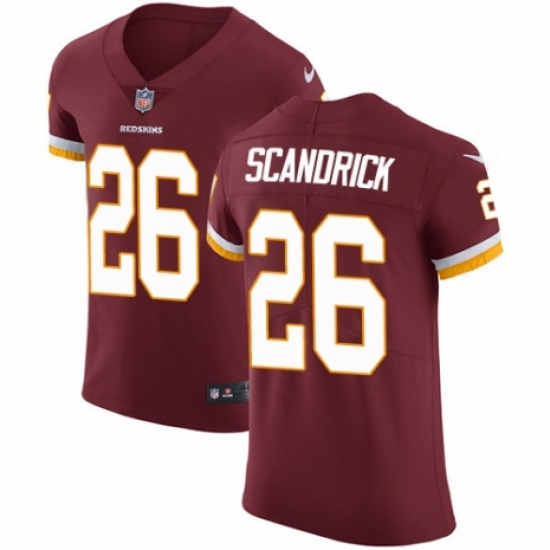 Men's Nike Washington Redskins 26 Orlando Scandrick Burgundy Red Team Color Vapor Untouchable Elite Player NFL Jersey