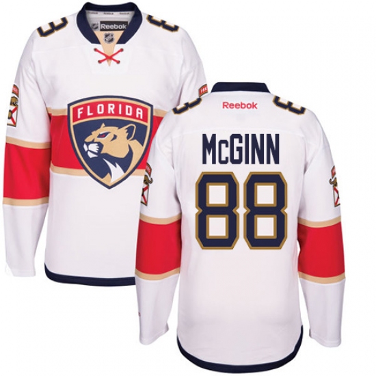 Youth Reebok Florida Panthers 88 Jamie McGinn Authentic White Away NHL Jersey