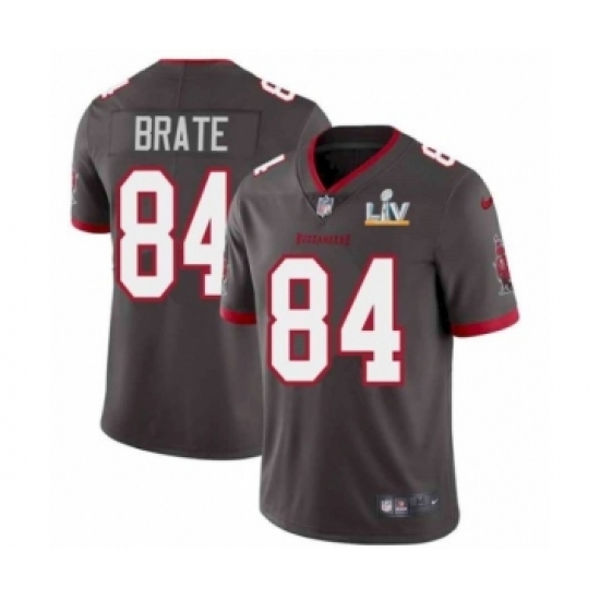 Women's Tampa Bay Buccaneers 84Cameron Brate Pewter 2021 Super Bowl LV Jersey