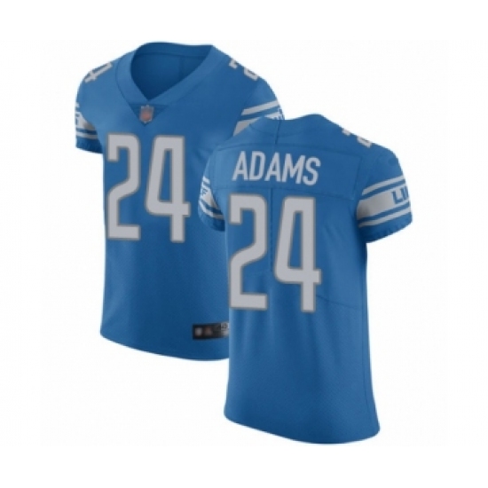 Men's Detroit Lions 24 Andrew Adams Blue Team Color Vapor Untouchable Elite Player Football Jersey