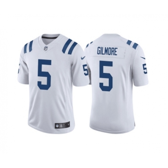 Mens Indianapolis Colts 5 Stephon Gilmore White Stitched Game Jersey