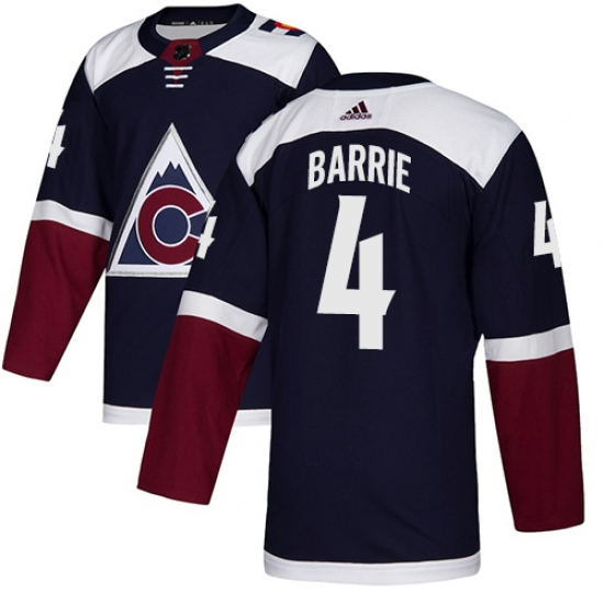 Men's Adidas Colorado Avalanche 4 Tyson Barrie Authentic Navy Blue Alternate NHL Jersey