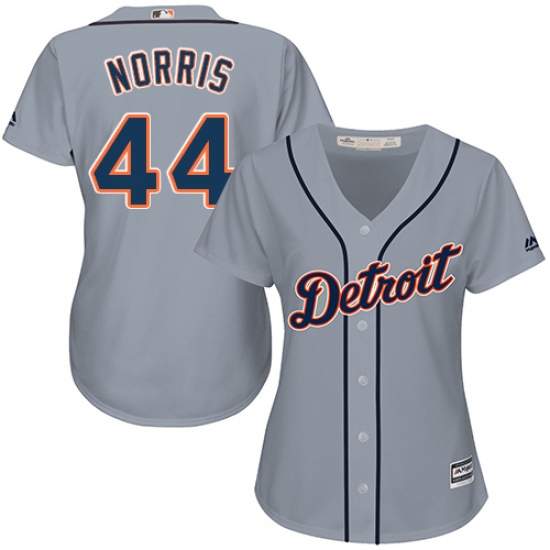 Women's Majestic Detroit Tigers 44 Daniel Norris Authentic Grey Road Cool Base MLB Jersey