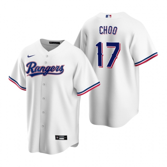 Men's Nike Texas Rangers 17 Shin-Soo Choo White Home Stitched Baseball Jersey