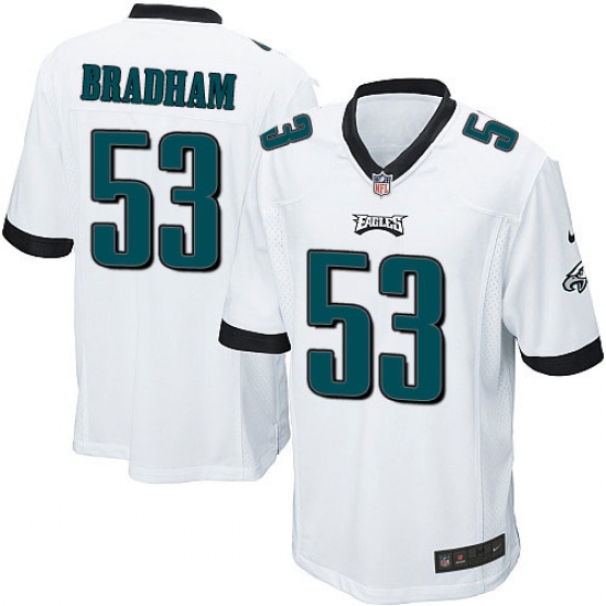 Men's Nike Philadelphia Eagles 53 Nigel Bradham Game White NFL Jersey