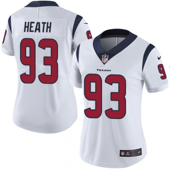 Women's Nike Houston Texans 93 Joel Heath White Vapor Untouchable Limited Player NFL Jersey