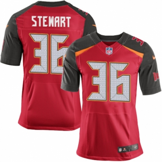 Men's Nike Tampa Bay Buccaneers 36 M.J. Stewart Elite Red Team Color NFL Jersey