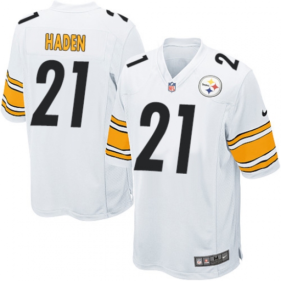 Men's Nike Pittsburgh Steelers 21 Joe Haden Game White NFL Jersey