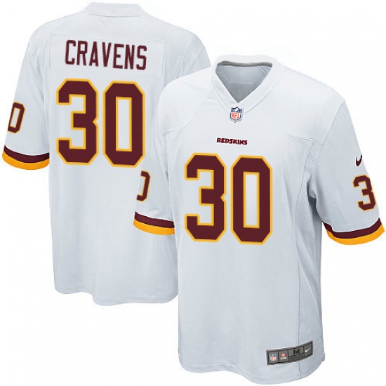 Men's Nike Washington Redskins 30 Su'a Cravens Game White NFL Jersey