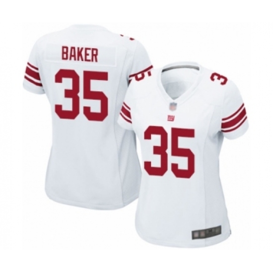 Women's New York Giants 35 Deandre Baker Game White Football Jersey