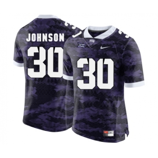 TCU Horned Frogs 30 Denzel Johnson Purple College Football Limited Jersey