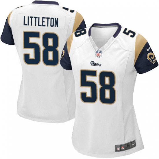 Women's Nike Los Angeles Rams 58 Cory Littleton Game White NFL Jersey