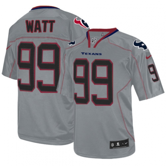 Youth Nike Houston Texans 99 J.J. Watt Elite Lights Out Grey NFL Jersey