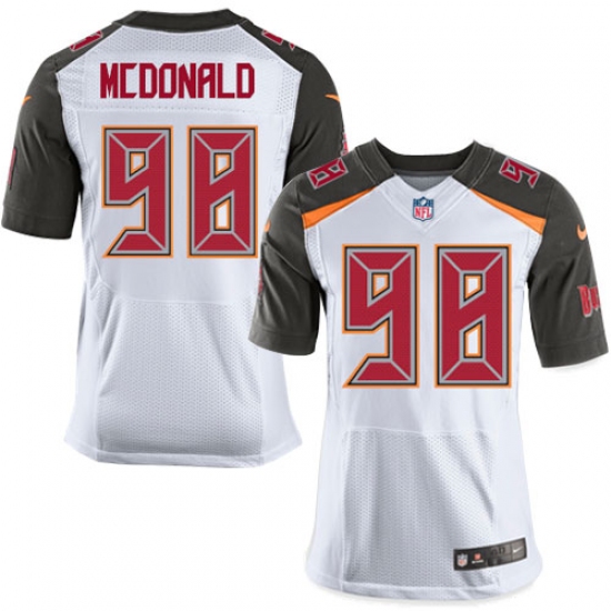 Men's Nike Tampa Bay Buccaneers 98 Clinton McDonald Elite White NFL Jersey