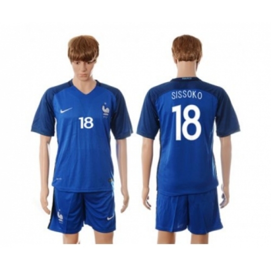 France 18 Sissoko Blue Soccer Country Jersey