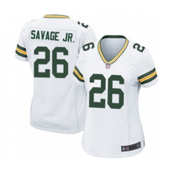 Women's Green Bay Packers 26 Darnell Savage Jr. Game White Football Jersey