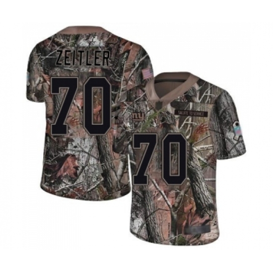 Youth New York Giants 70 Kevin Zeitler Limited Camo Rush Realtree Football Jersey