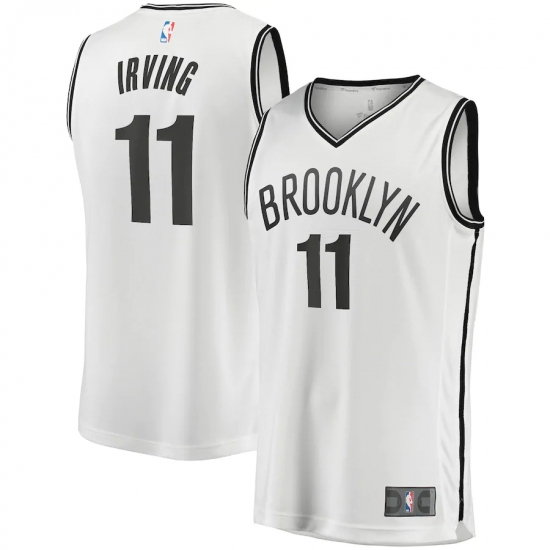 Youth Brooklyn Nets 11 Kyrie Irving Fanatics Branded White 2020-21 Fast Break Player Jersey