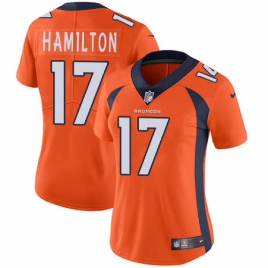 Women's Nike Denver Broncos 17 DaeSean Hamilton Orange Team Color Vapor Untouchable Limited Player NFL Jersey