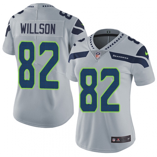 Women's Nike Seattle Seahawks 82 Luke Willson Grey Alternate Vapor Untouchable Limited Player NFL Jersey