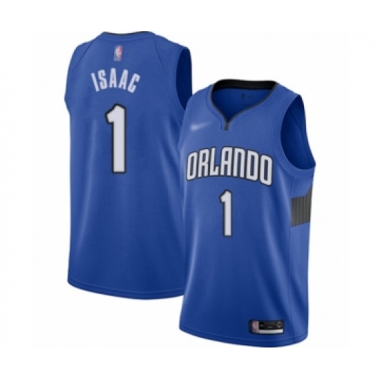 Men's Orlando Magic 1 Jonathan Isaac Authentic Blue Finished Basketball Jersey - Statement Edition