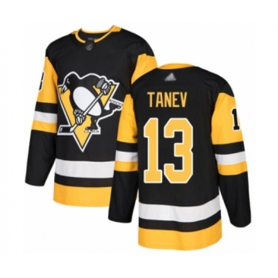 Men's Pittsburgh Penguins 13 Brandon Tanev Authentic Black Home Hockey Jersey