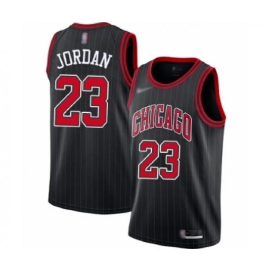 Women's Chicago Bulls 23 Michael Jordan Swingman Black Finished Basketball Jersey - Statement Edition