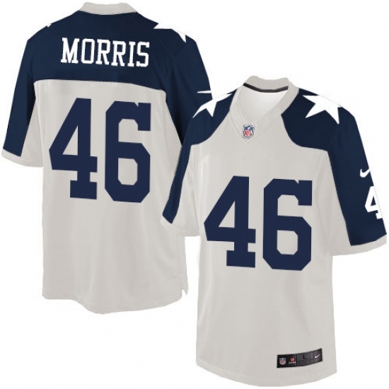 Men's Nike Dallas Cowboys 46 Alfred Morris Limited White Throwback Alternate NFL Jersey