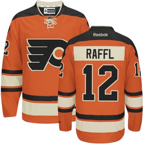 Men's Reebok Philadelphia Flyers 12 Michael Raffl Premier Orange New Third NHL Jersey