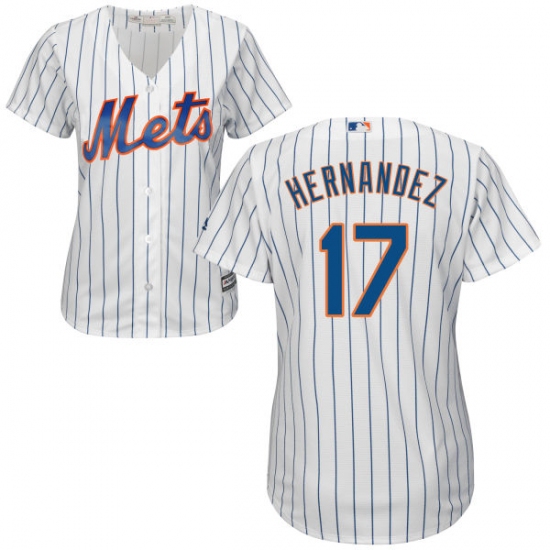 Women's Majestic New York Mets 17 Keith Hernandez Replica White Home Cool Base MLB Jersey