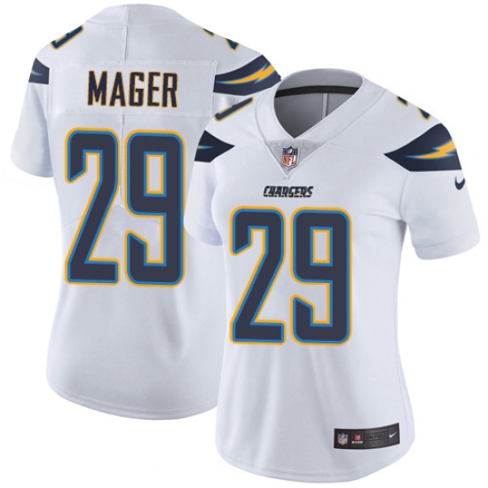 Women's Nike Los Angeles Chargers 29 Craig Mager Elite White NFL Jersey