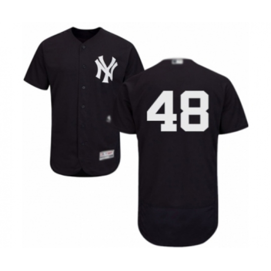 Men's New York Yankees 48 Tommy Kahnle Navy Blue Alternate Flex Base Authentic Collection Baseball Player Jersey