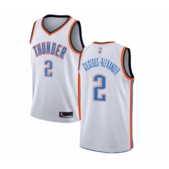 Women's Oklahoma City Thunder 2 Shai Gilgeous-Alexander Swingman White Basketball Jersey - Association Edition