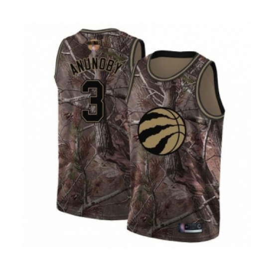 Men's Toronto Raptors 3 OG Anunoby Swingman Camo Realtree Collection 2019 Basketball Finals Bound Jersey