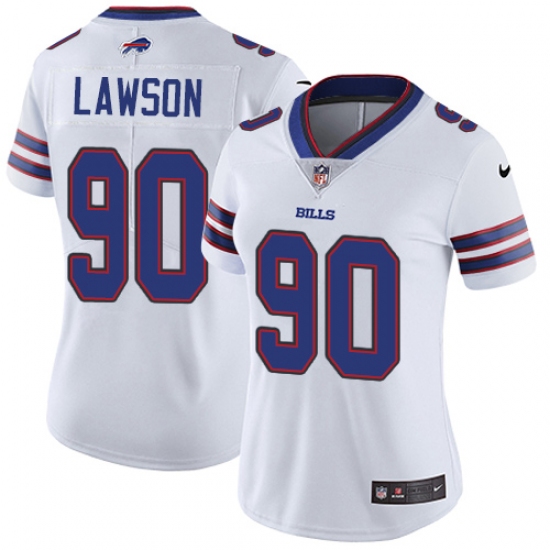 Women's Nike Buffalo Bills 90 Shaq Lawson White Vapor Untouchable Limited Player NFL Jersey