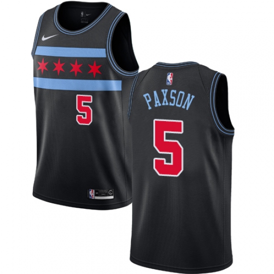 Youth Nike Chicago Bulls 5 John Paxson Swingman Black NBA Jersey - City Edition