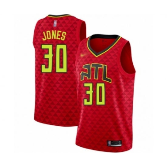 Women's Atlanta Hawks 30 Damian Jones Authentic Red Basketball Jersey Statement Edition