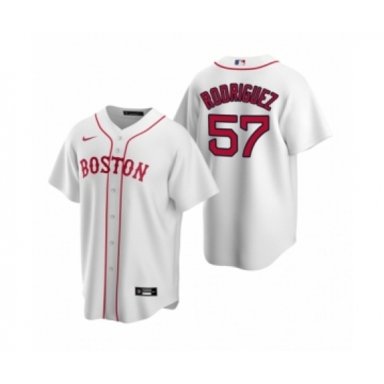 Youth Boston Red Sox 57 Eduardo Rodriguez Nike White Replica Alternate Jersey