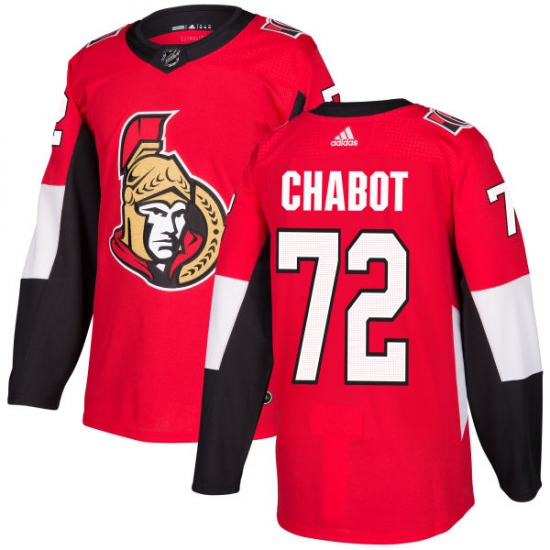 Youth Adidas Ottawa Senators 72 Thomas Chabot Authentic Red Home NHL Jersey