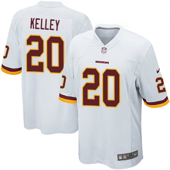 Men's Nike Washington Redskins 20 Rob Kelley Game White NFL Jersey