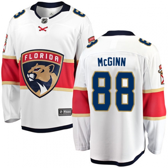 Youth Florida Panthers 88 Jamie McGinn Fanatics Branded White Away Breakaway NHL Jersey