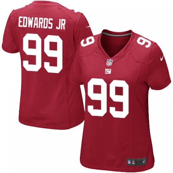 Women's Nike New York Giants 99 Mario Edwards Jr Game Red Alternate NFL Jersey