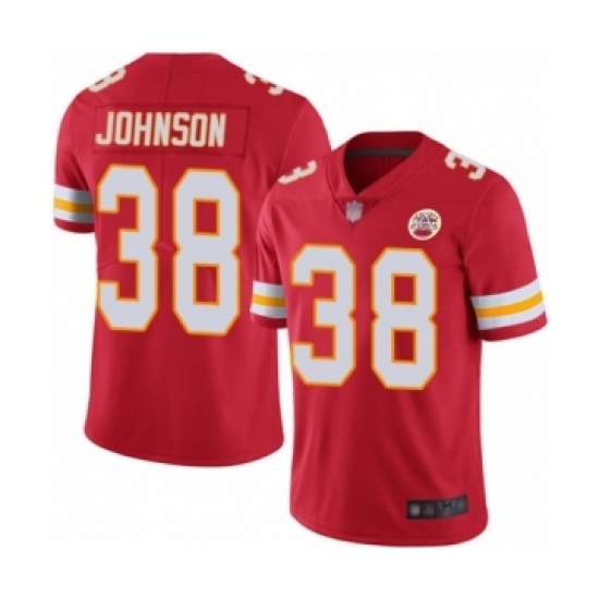 Youth Kansas City Chiefs 38 Dontae Johnson Red Team Color Vapor Untouchable Limited Player Football Jersey