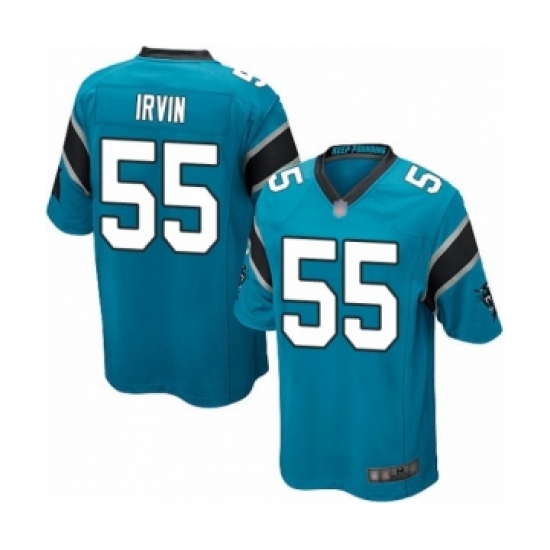 Men's Carolina Panthers 55 Bruce Irvin Game Blue Alternate Football Jersey