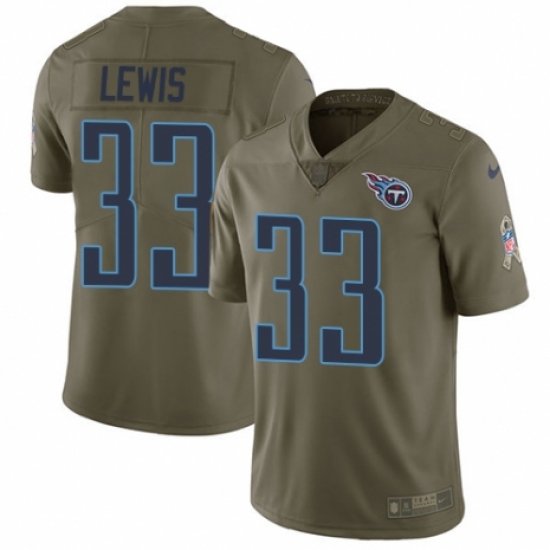 Youth Nike Tennessee Titans 33 Dion Lewis Limited Olive 2017 Salute to Service NFL Jersey