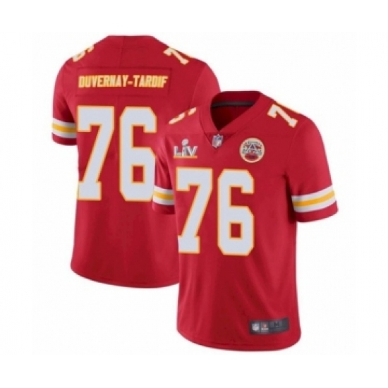 Women's Kansas City Chiefs 76 Laurent Duvernay-Tardif Super Bowl LV Jersey