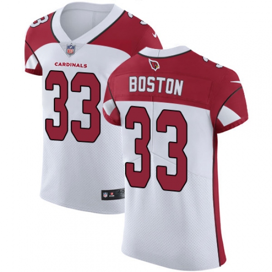 Men's Nike Arizona Cardinals 33 Tre Boston White Vapor Untouchable Elite Player NFL Jersey