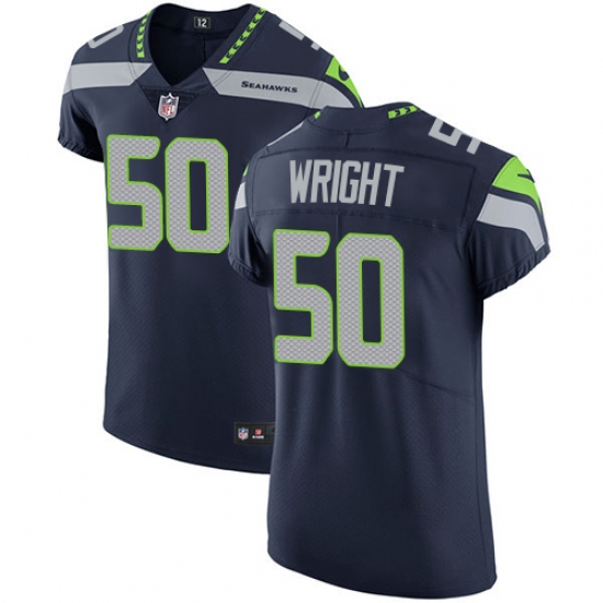 Men's Nike Seattle Seahawks 50 K.J. Wright Steel Blue Team Color Vapor Untouchable Elite Player NFL Jersey